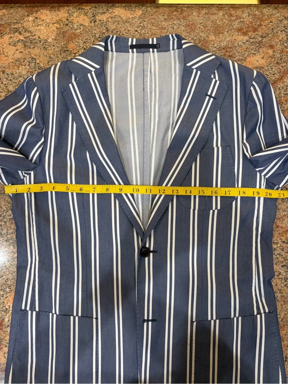Suit Supply - Blue & White Striped Men’s Blazer - Slim Fit - 40R